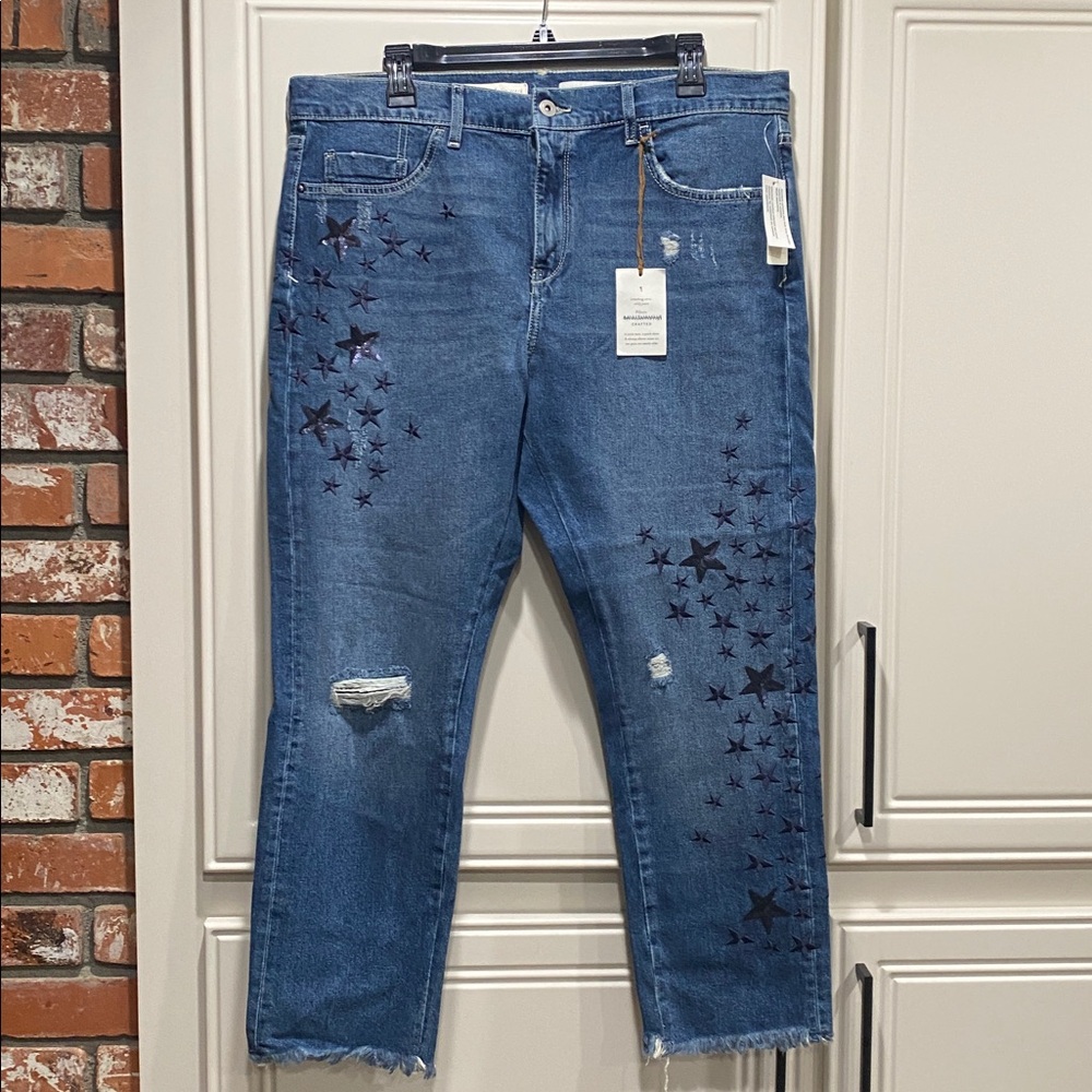 NEW pilcro and the letterpress star jeans 32